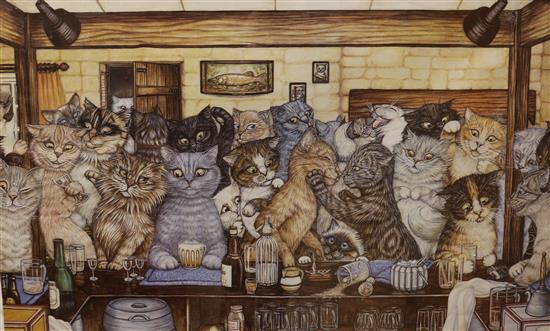 An Athena print of cats, 53 x 80cm